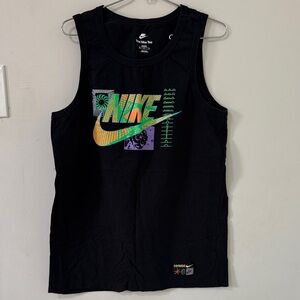 Nike Men’s Medium Black Tank with Vibrant Graphic
